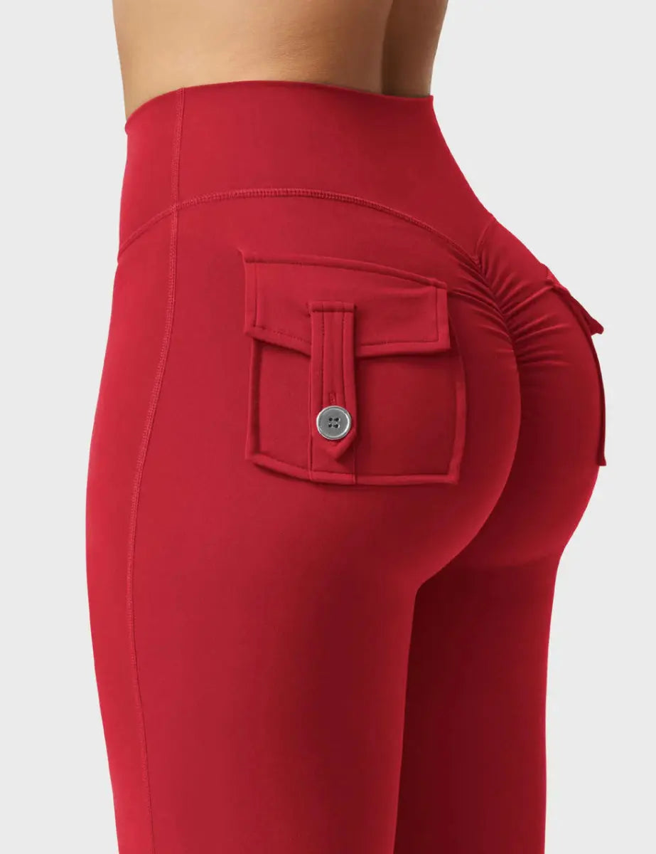 Flow® Flare-leggings – Röd – LEVEFIT