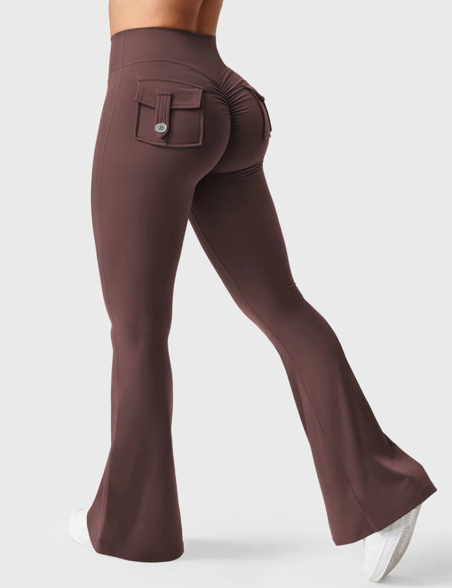 Flow® Flare Leggings – Schokobraun - LEVEFIT