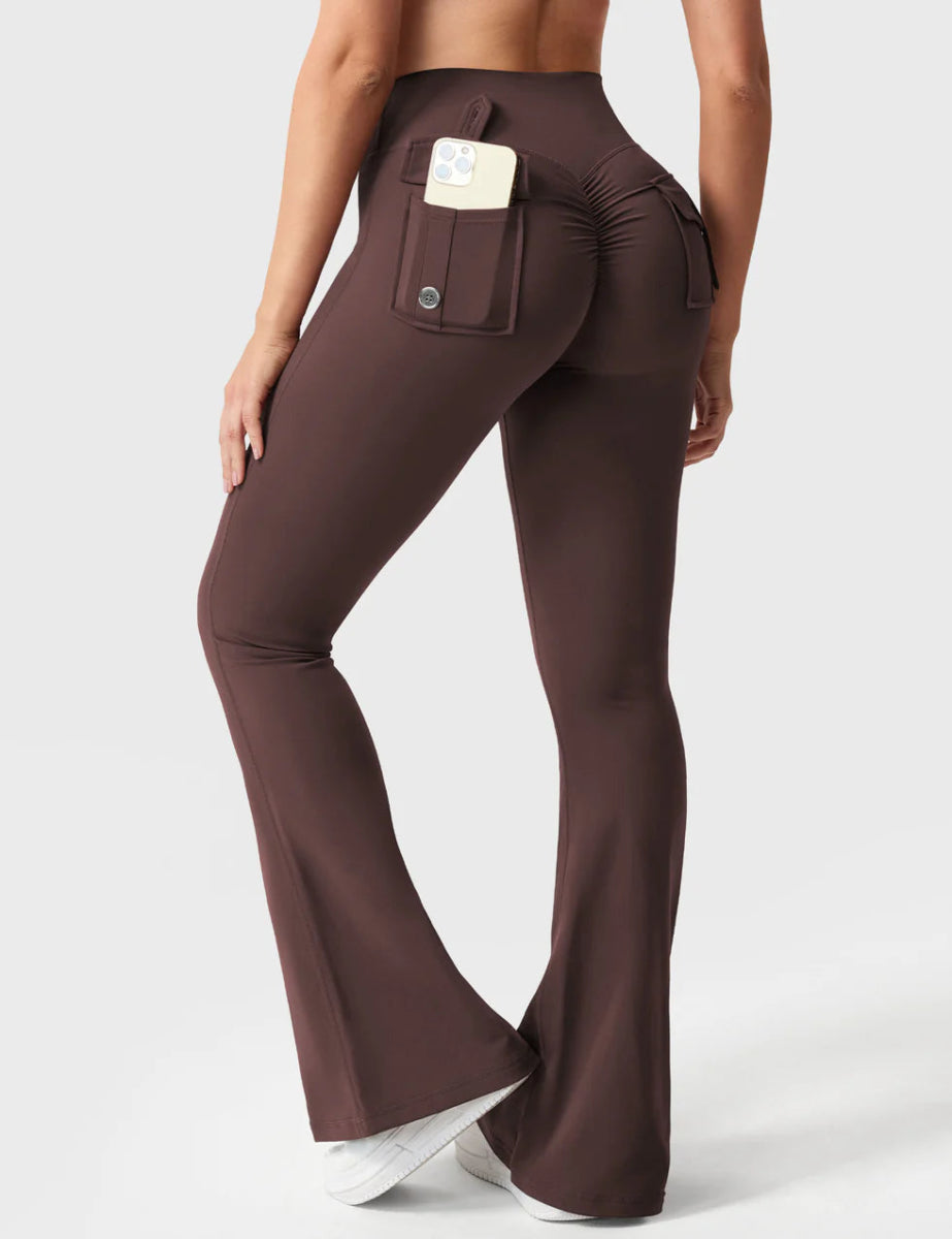 Flow® Flare Leggings – Schokobraun - LEVEFIT