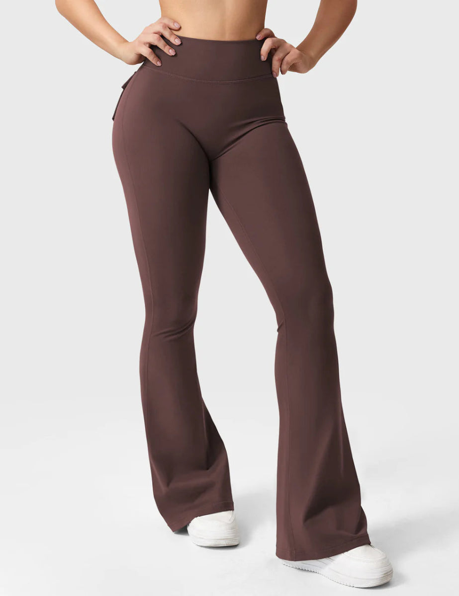 Flow® Flare Leggings – Schokobraun - LEVEFIT