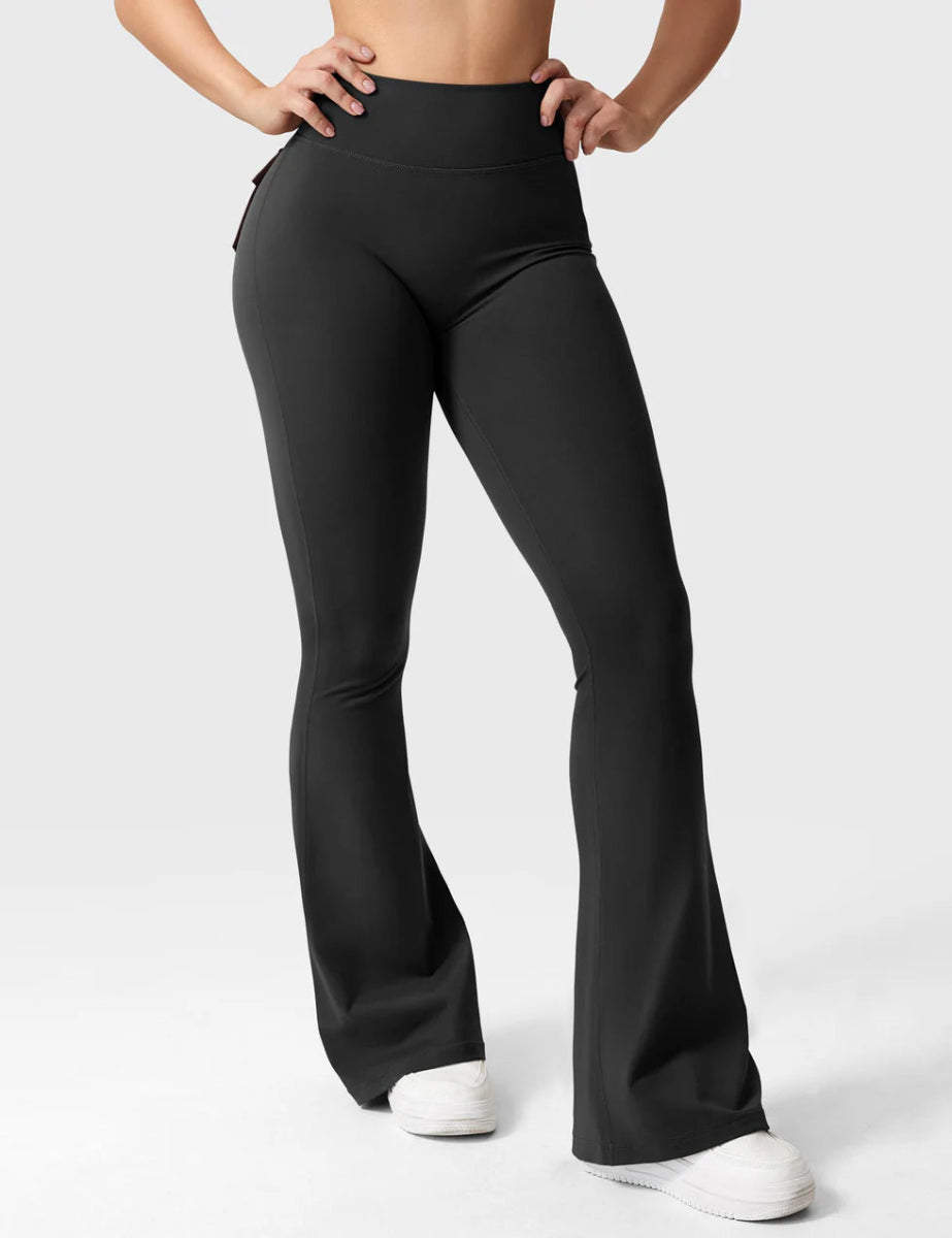 Flow® Flare Leggings – Schwarz - LEVEFIT