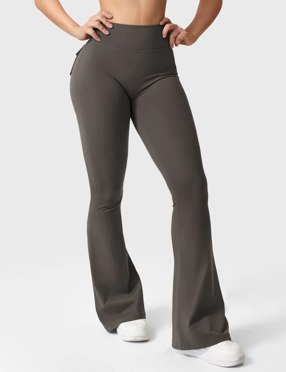 Flow® Flare Leggings – Taupe - LEVEFIT