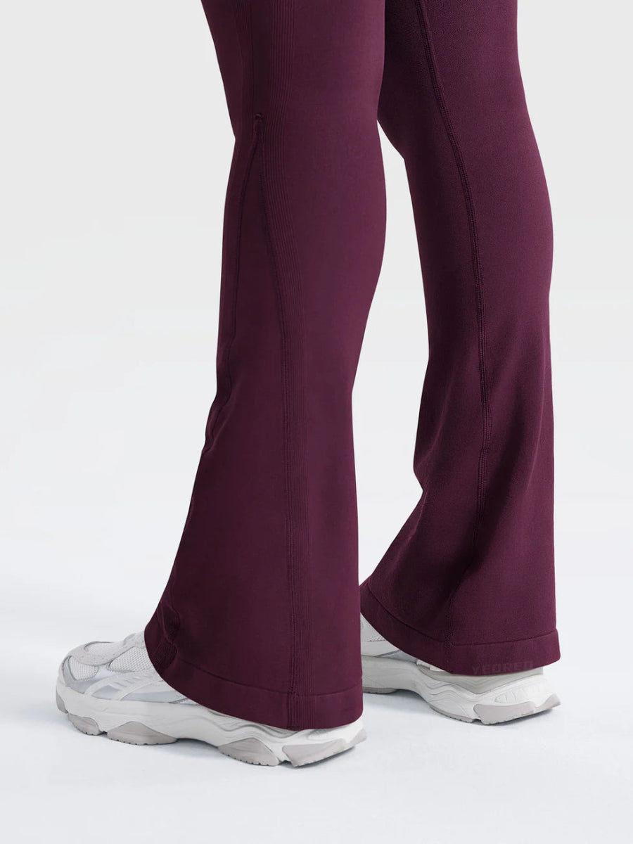 Flow® Mini Flare Leggings – Bordeaux (29.5") - LEVEFIT