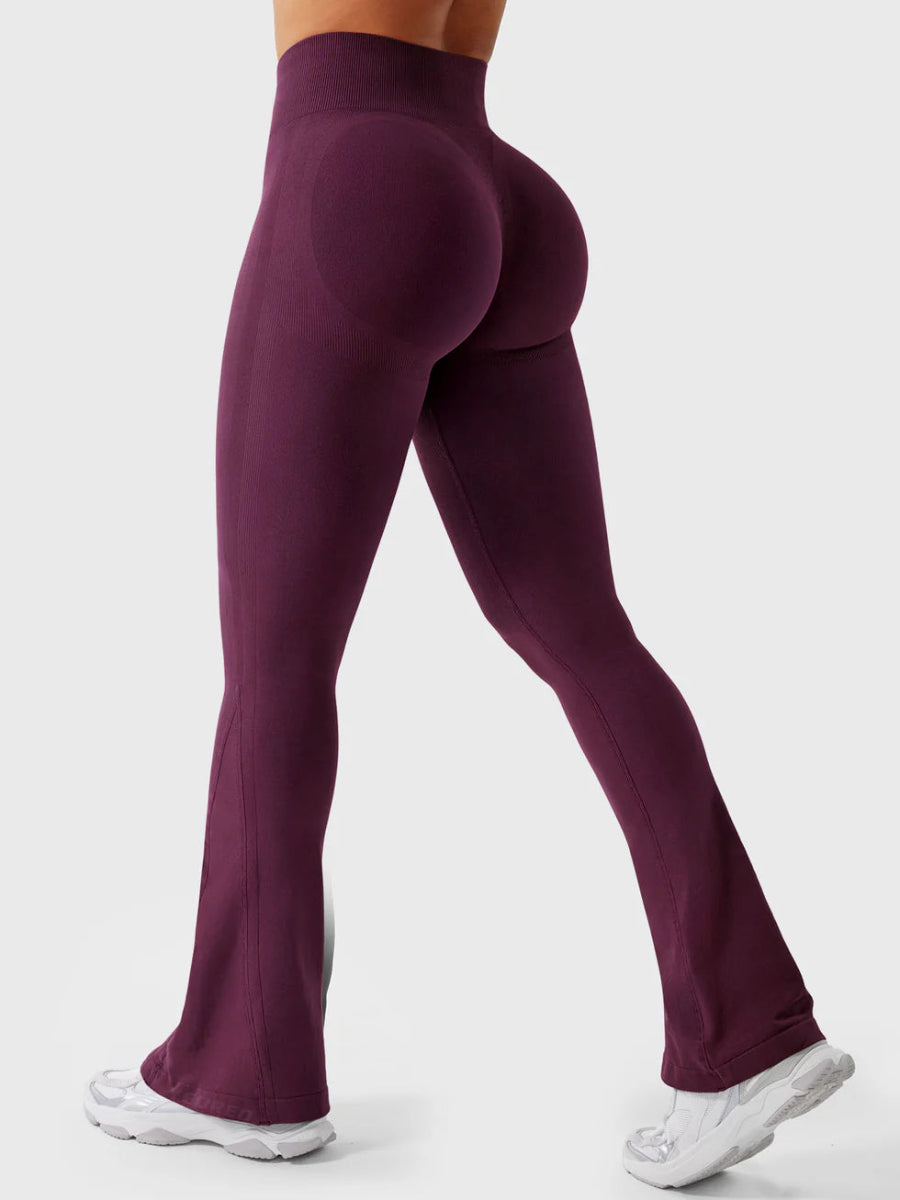 Flow® Mini Flare Leggings – Bordeaux (29.5") - LEVEFIT