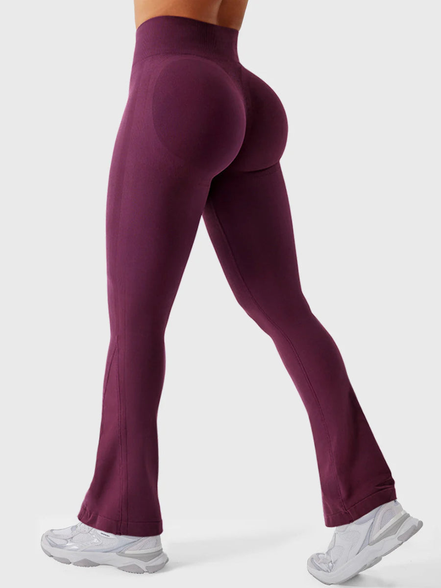 Flow® Mini Flare Leggings – Burgunder (28") - LEVEFIT