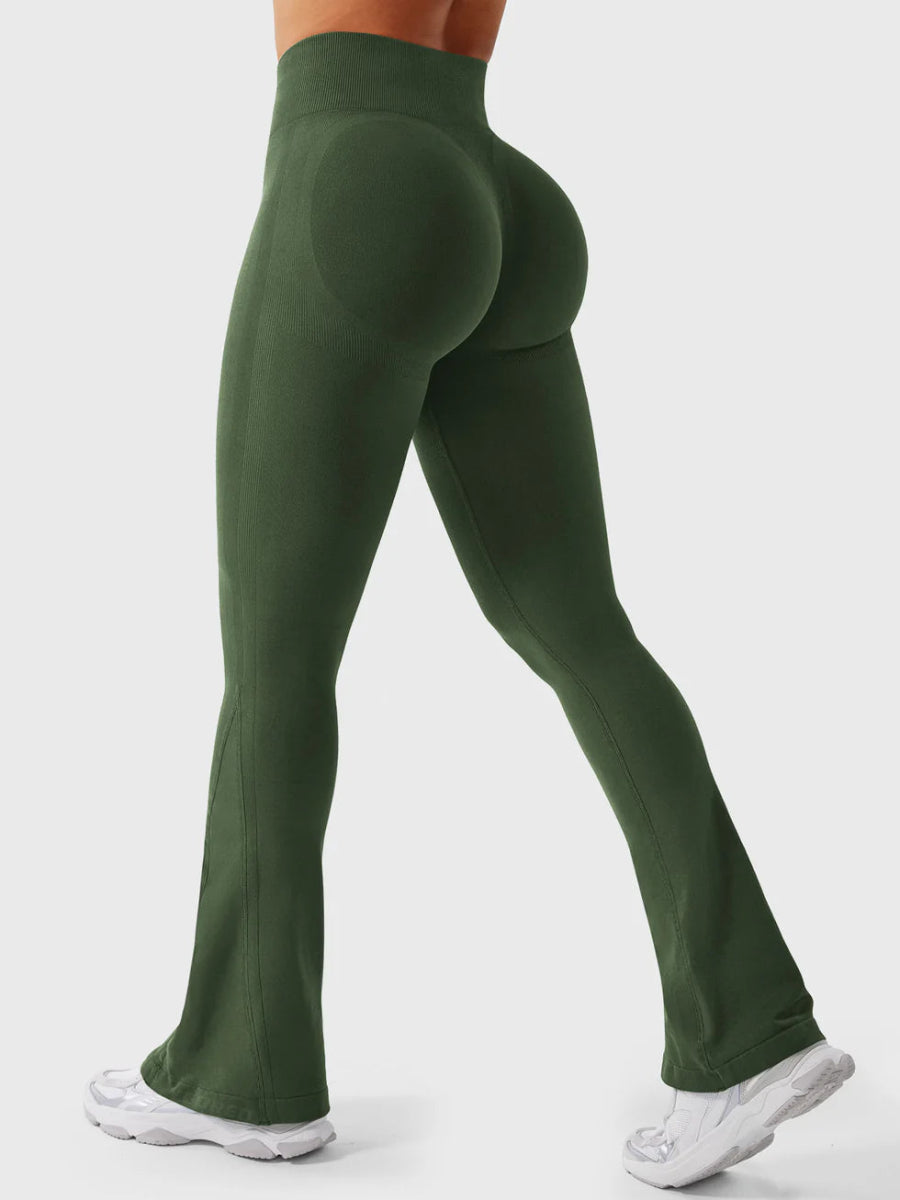 Flow® Mini Flare Leggings – Olivgrøn (29,5") - LEVEFIT