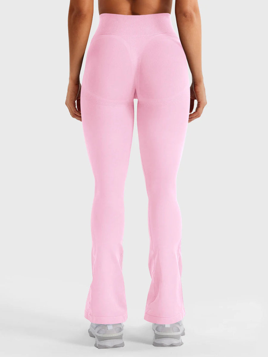 Flow® Mini Flare Leggings – Pink (28") - LEVEFIT