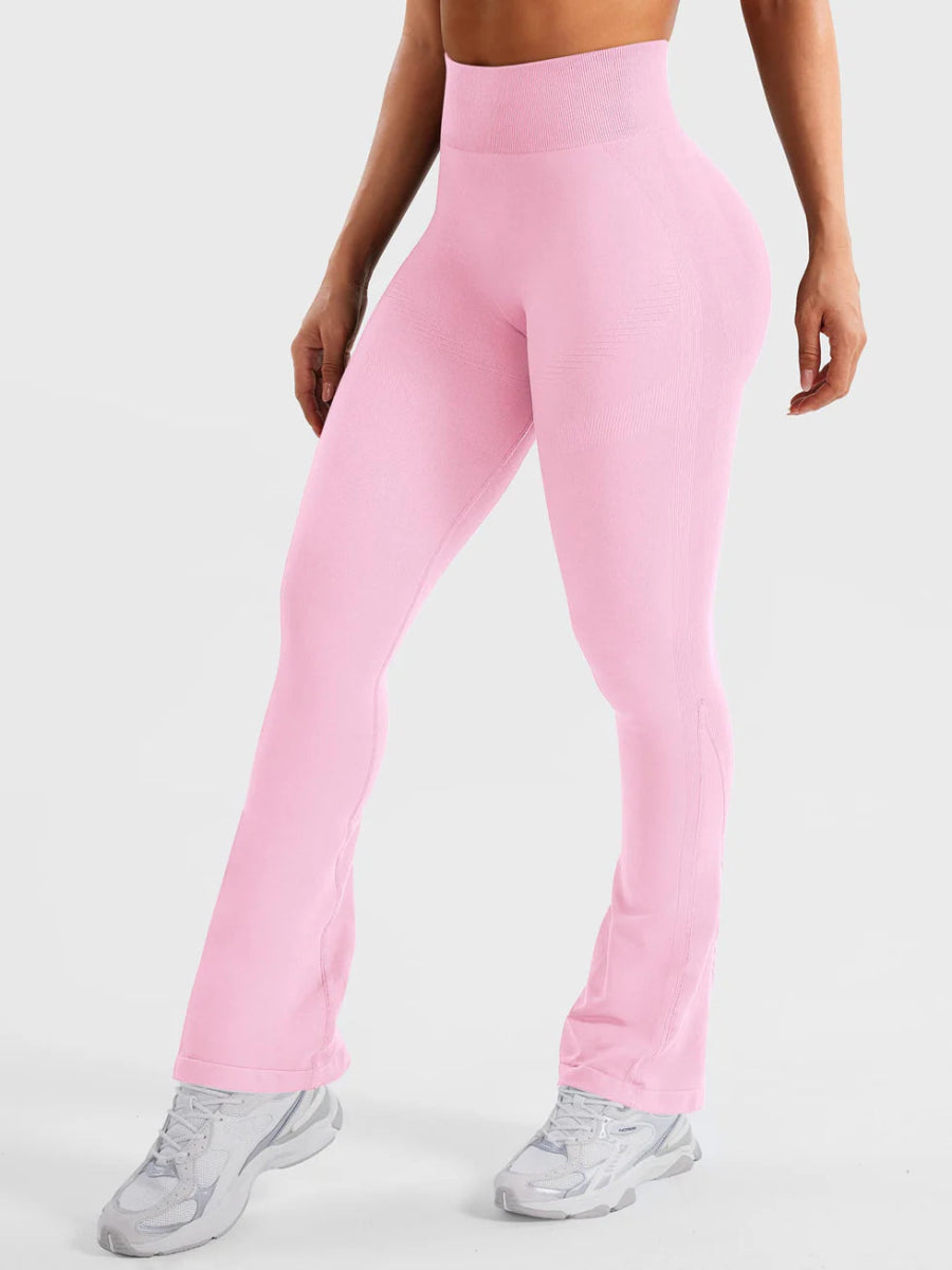 Flow® Mini Flare Leggings – Pink (28") - LEVEFIT