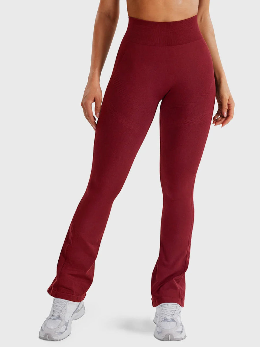 Flow® Mini Flare Leggings – Rubinrot (28") - LEVEFIT