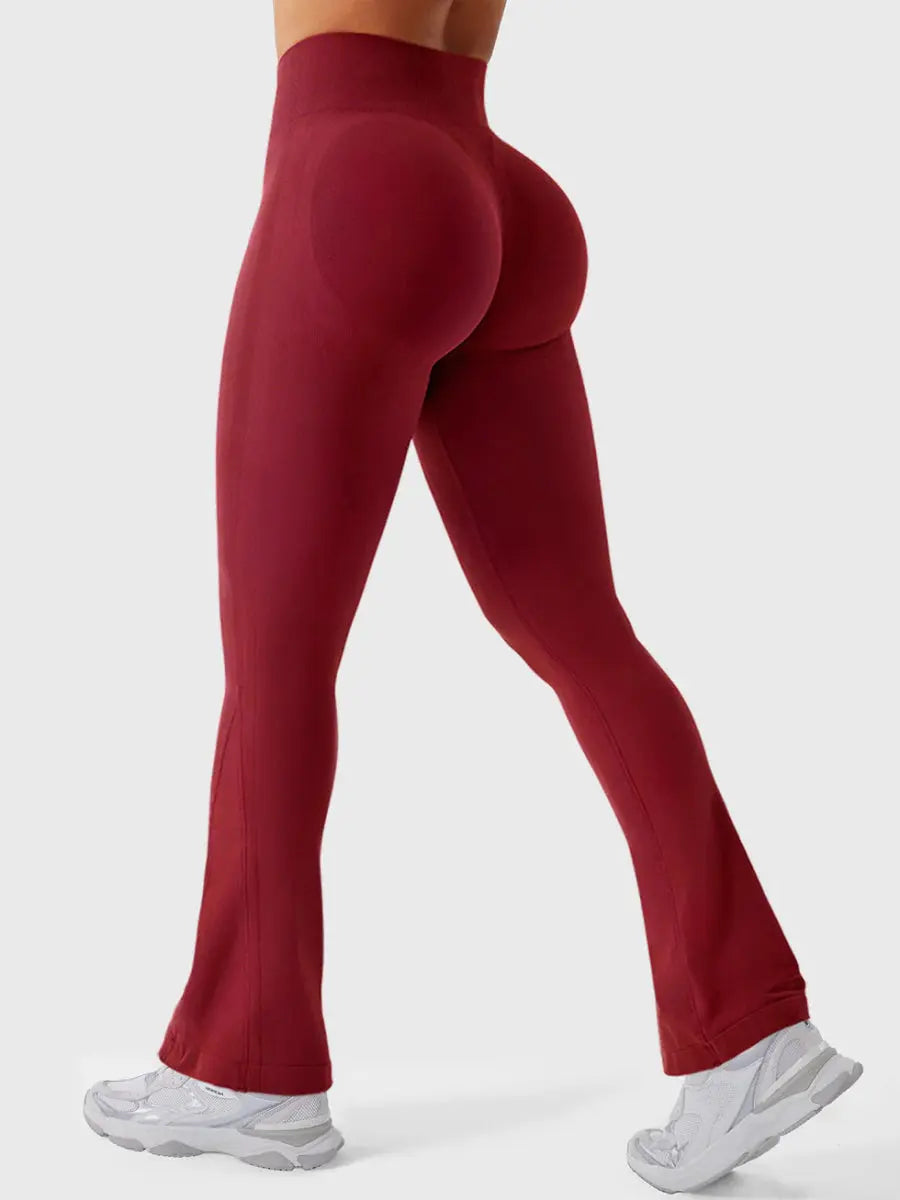 Flow® Mini Flare Leggings – Rubinrot (28") - LEVEFIT