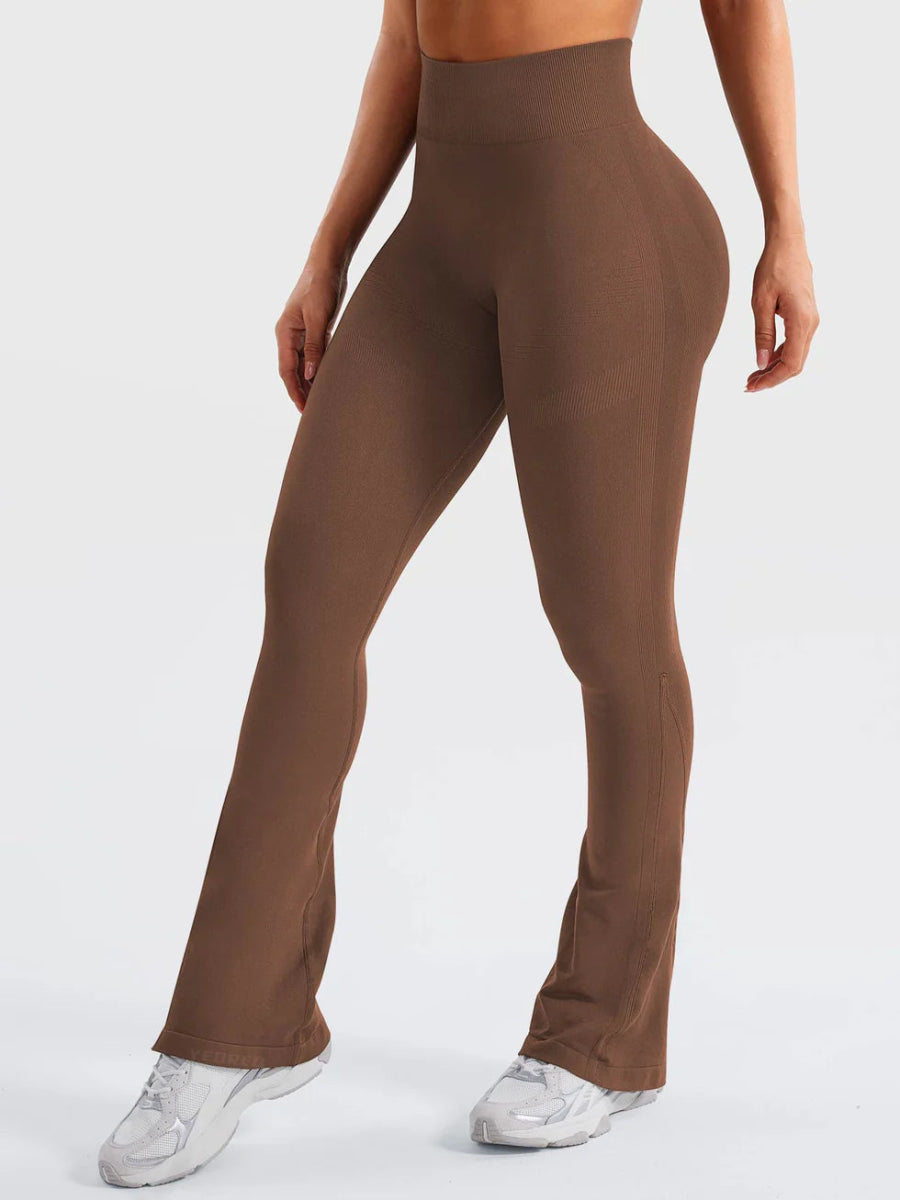 Leggings Flow® Mini Flare – Marrone cioccolato (29,5") - LEVEFIT
