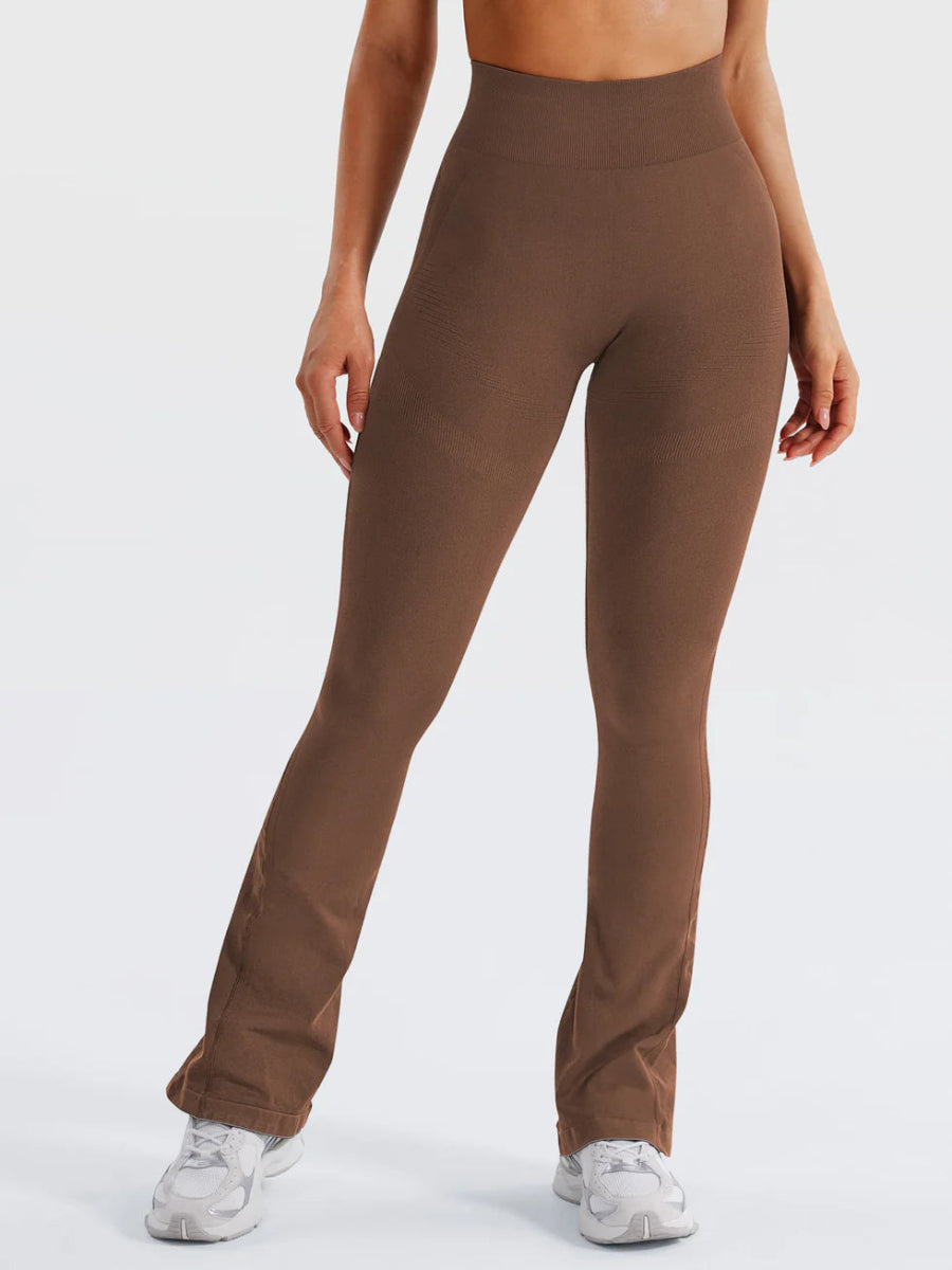 Leggings Flow® Mini Flare – Marrone cioccolato (29,5") - LEVEFIT