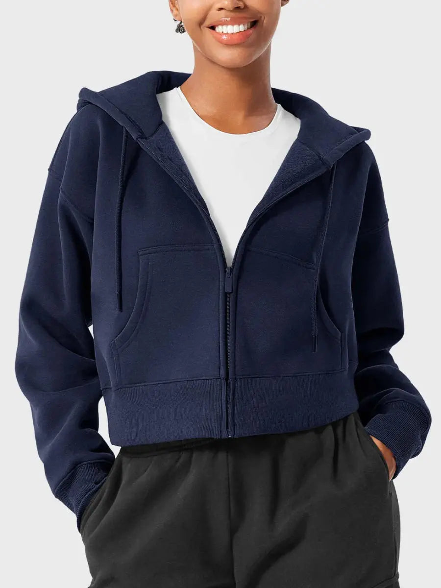 LeveFit™ CloudZip Hoodie – Navy Blau - LEVEFIT