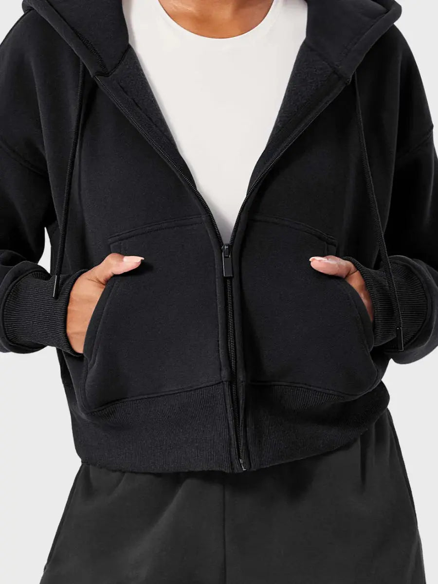 LeveFit™ CloudZip-hoodie – Svart - LEVEFIT
