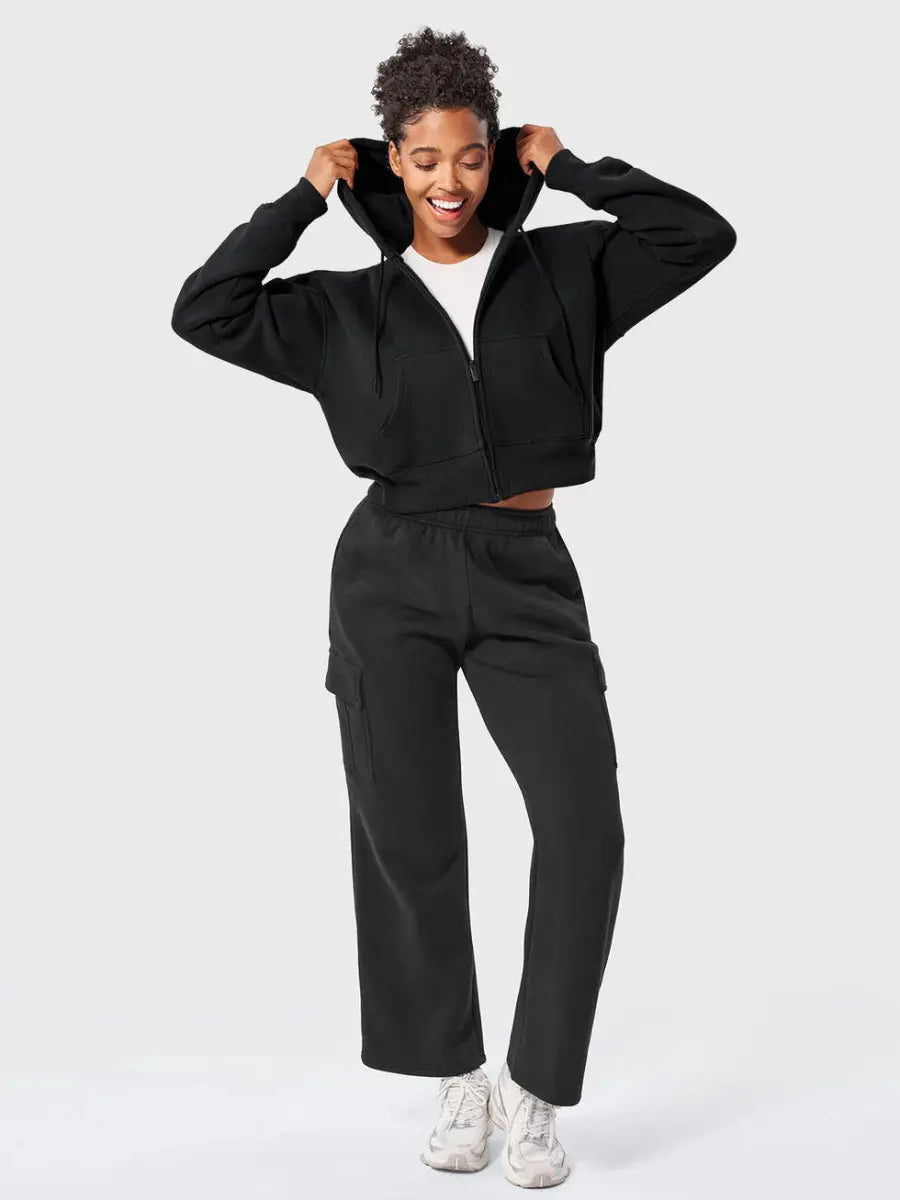 LeveFit™ CloudZip-hoodie – Svart - LEVEFIT