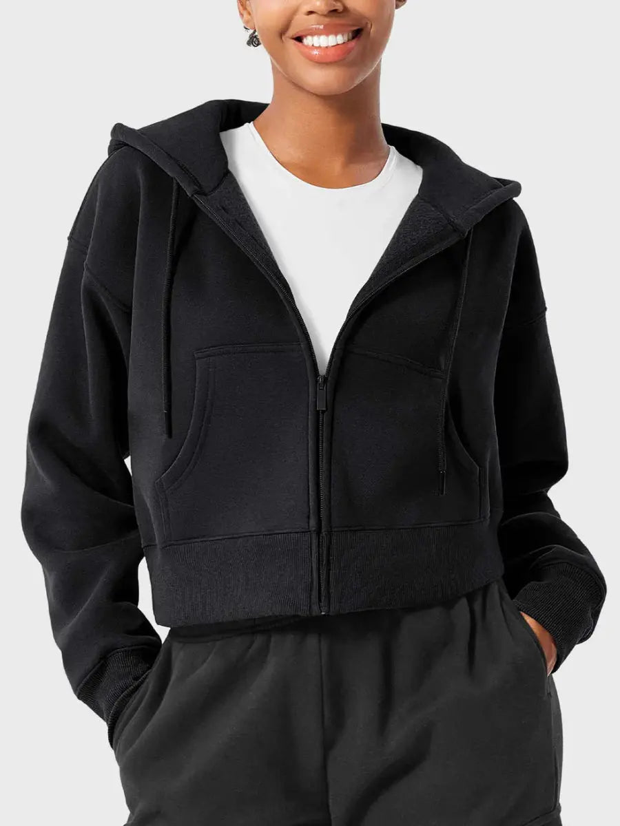 LeveFit™ CloudZip-hoodie – Svart - LEVEFIT