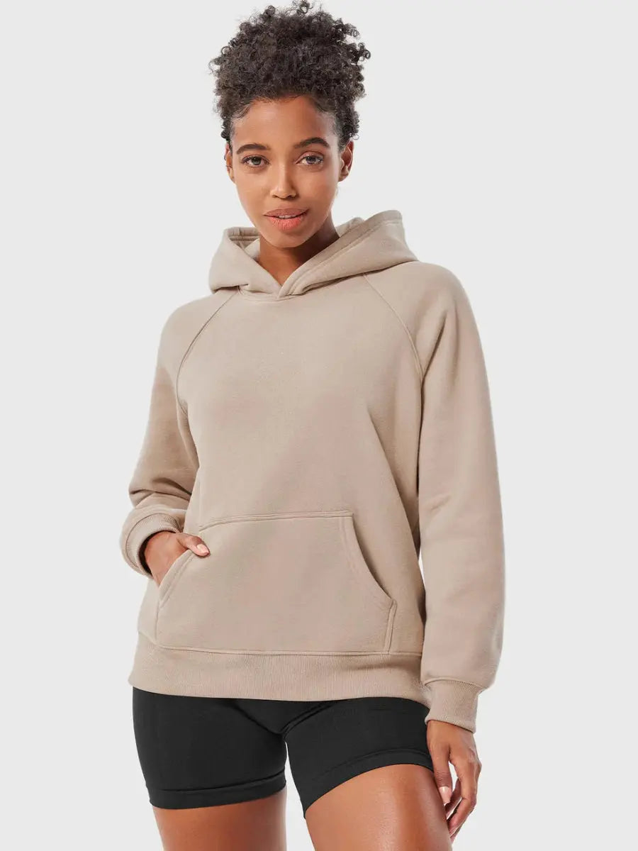 Sweat à capuche LeveFit™ CoreWarm – Gris café - LEVEFIT