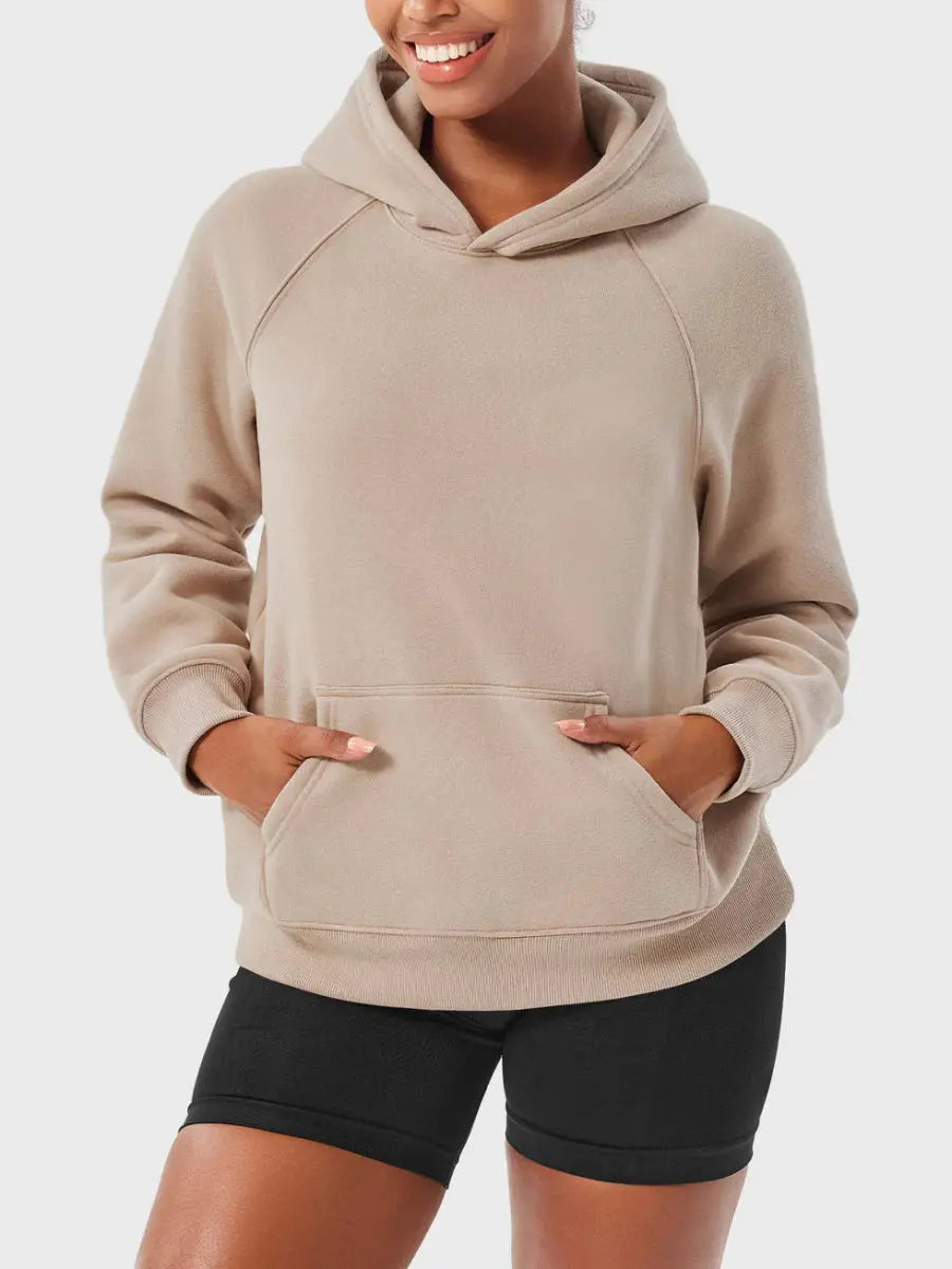 Sweat à capuche LeveFit™ CoreWarm – Gris café - LEVEFIT