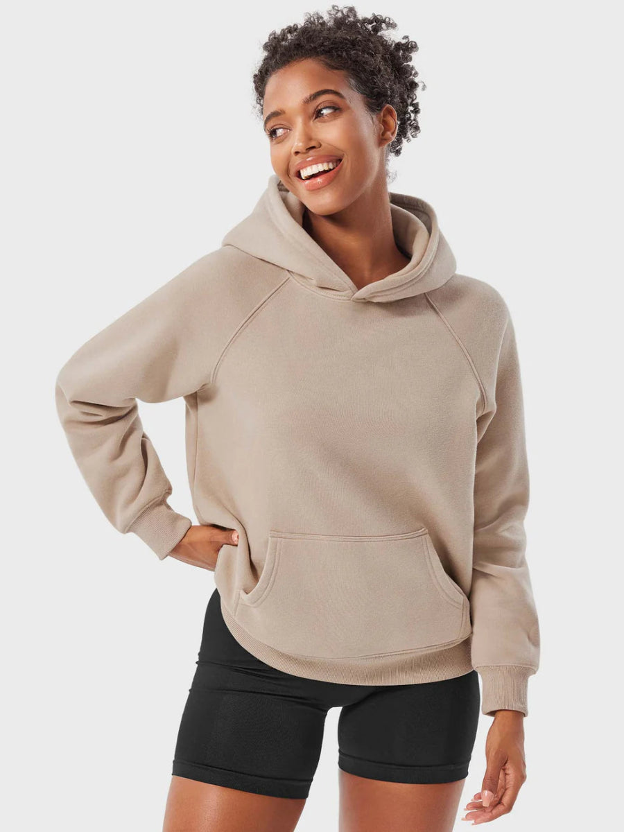 Sweat à capuche LeveFit™ CoreWarm – Gris café - LEVEFIT