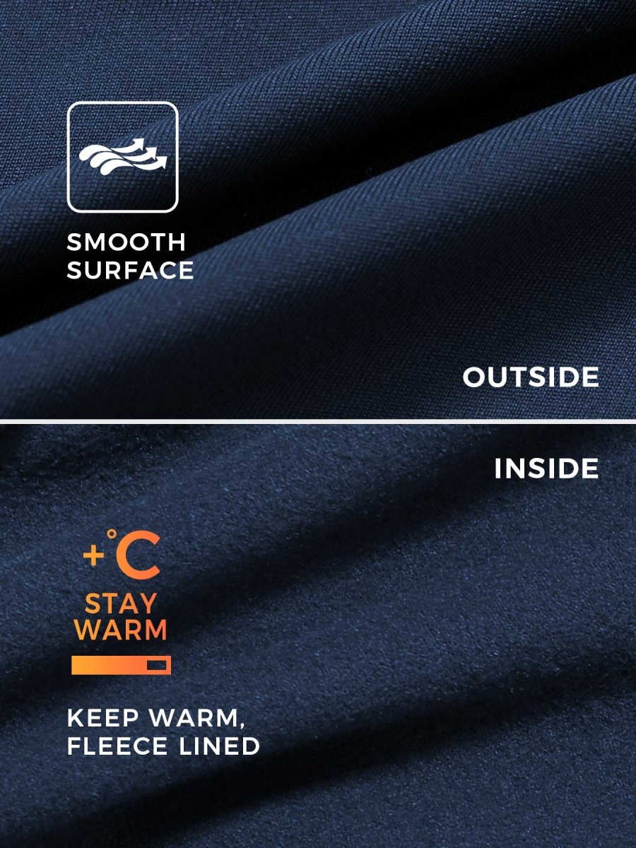 Levefit Dunkelblau Fleece Langarm Reißverschluss Jumpsuit - LEVEFIT