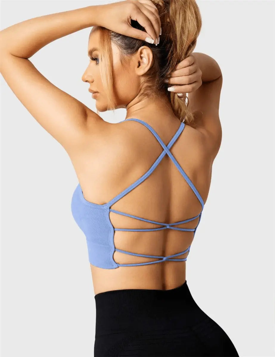 LeveFit™ LUMEA Crossback Top – Schieferblau - LEVEFIT