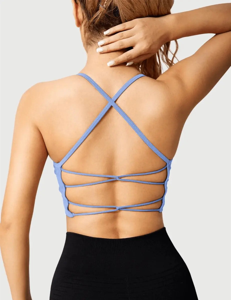 LeveFit™ LUMEA Crossback Top – Schieferblau - LEVEFIT