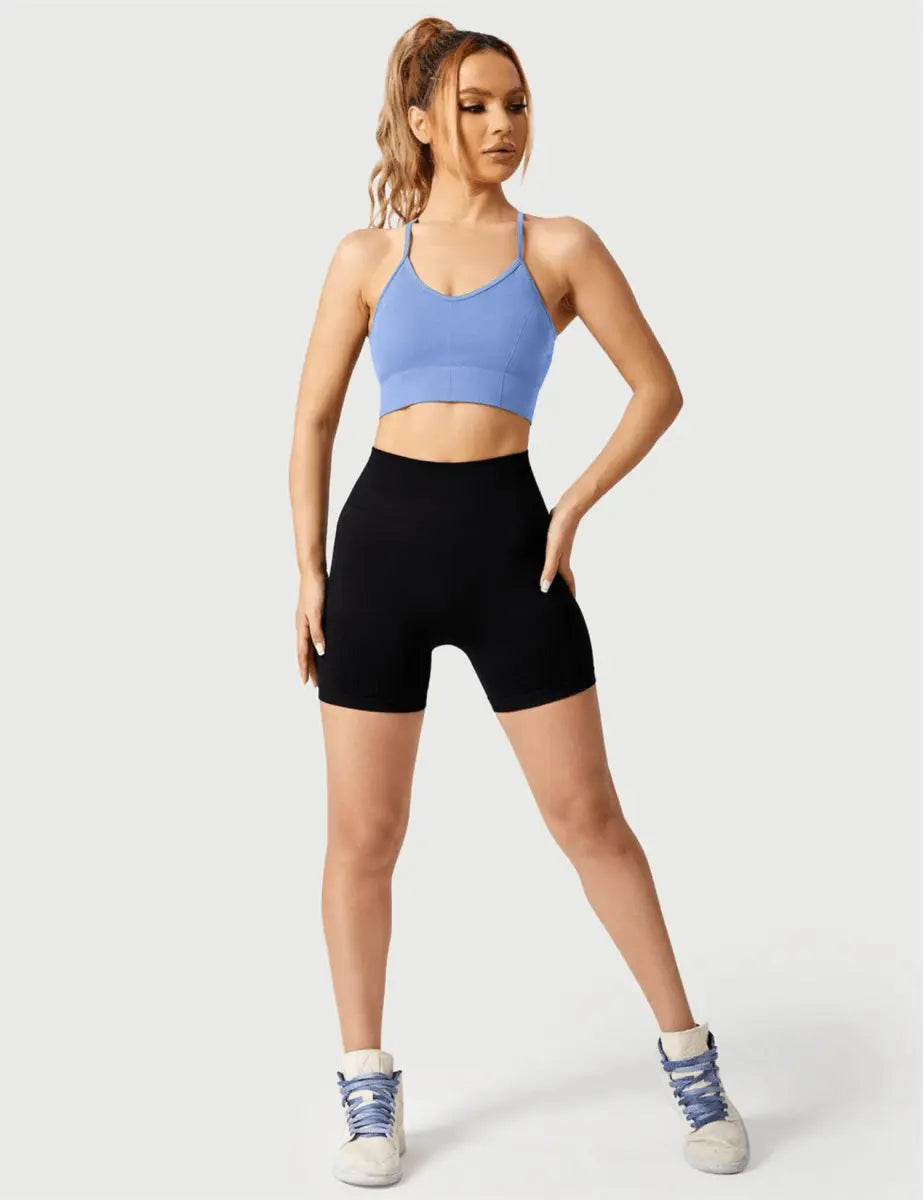 LeveFit™ LUMEA Crossback Top – Schieferblau - LEVEFIT