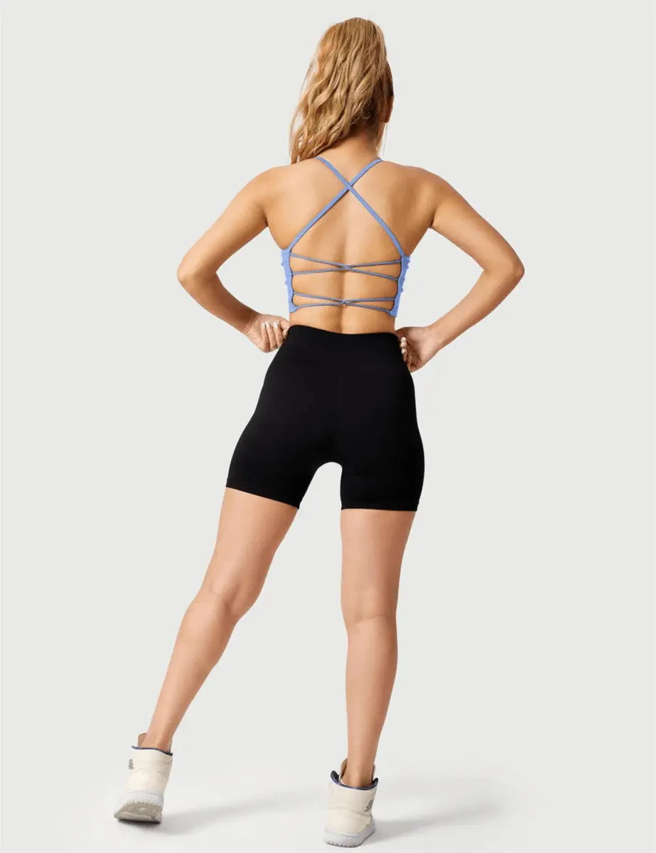 LeveFit™ LUMEA Crossback Top – Schieferblau - LEVEFIT