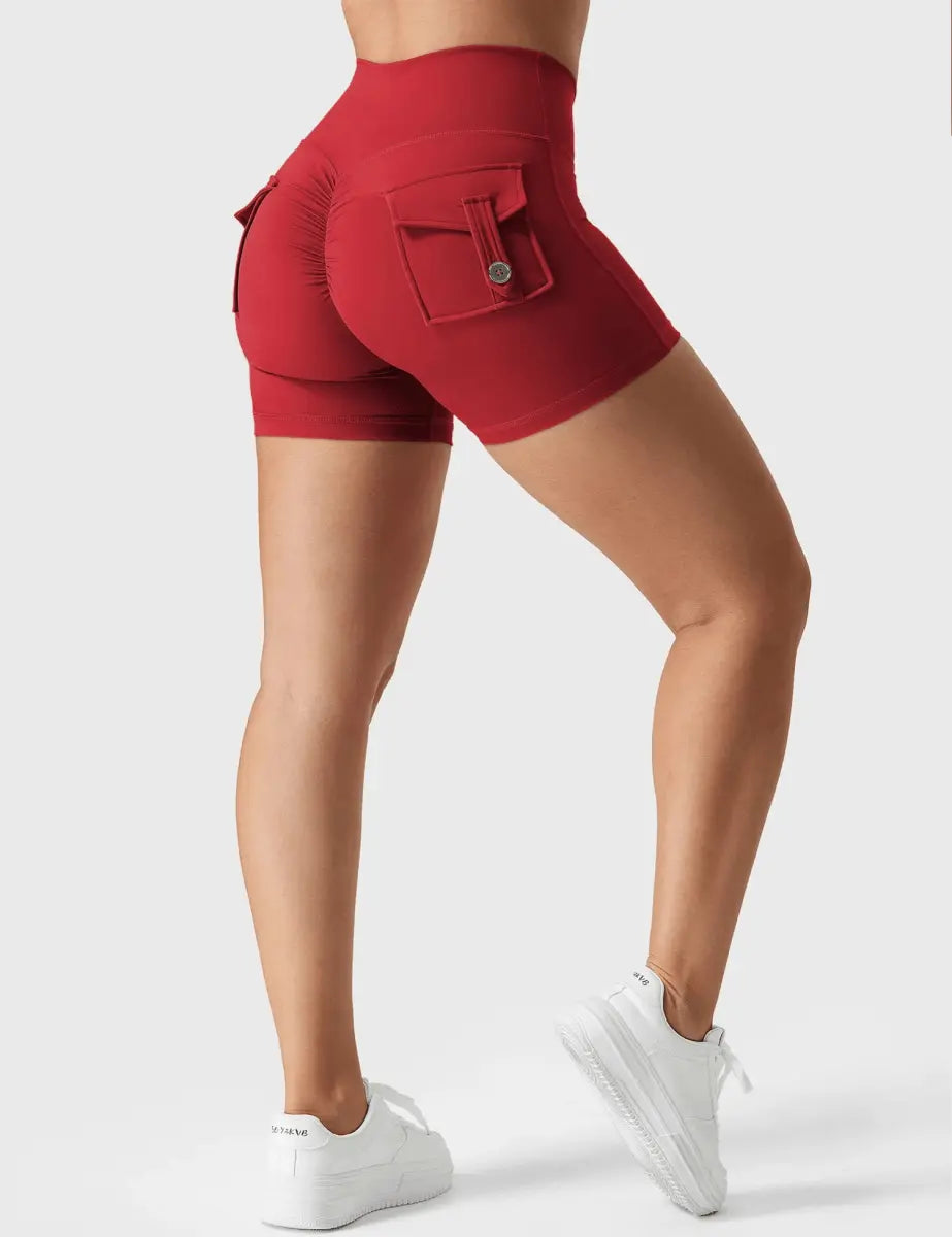 LeveFit™ MILLA Shorts 4.5" – Bordeauxrot - LEVEFIT