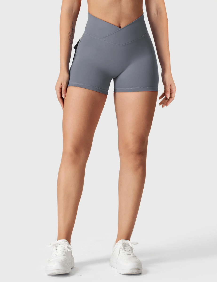 LeveFit™ MILLA Shorts 4.5" – Stone Gray - LEVEFIT