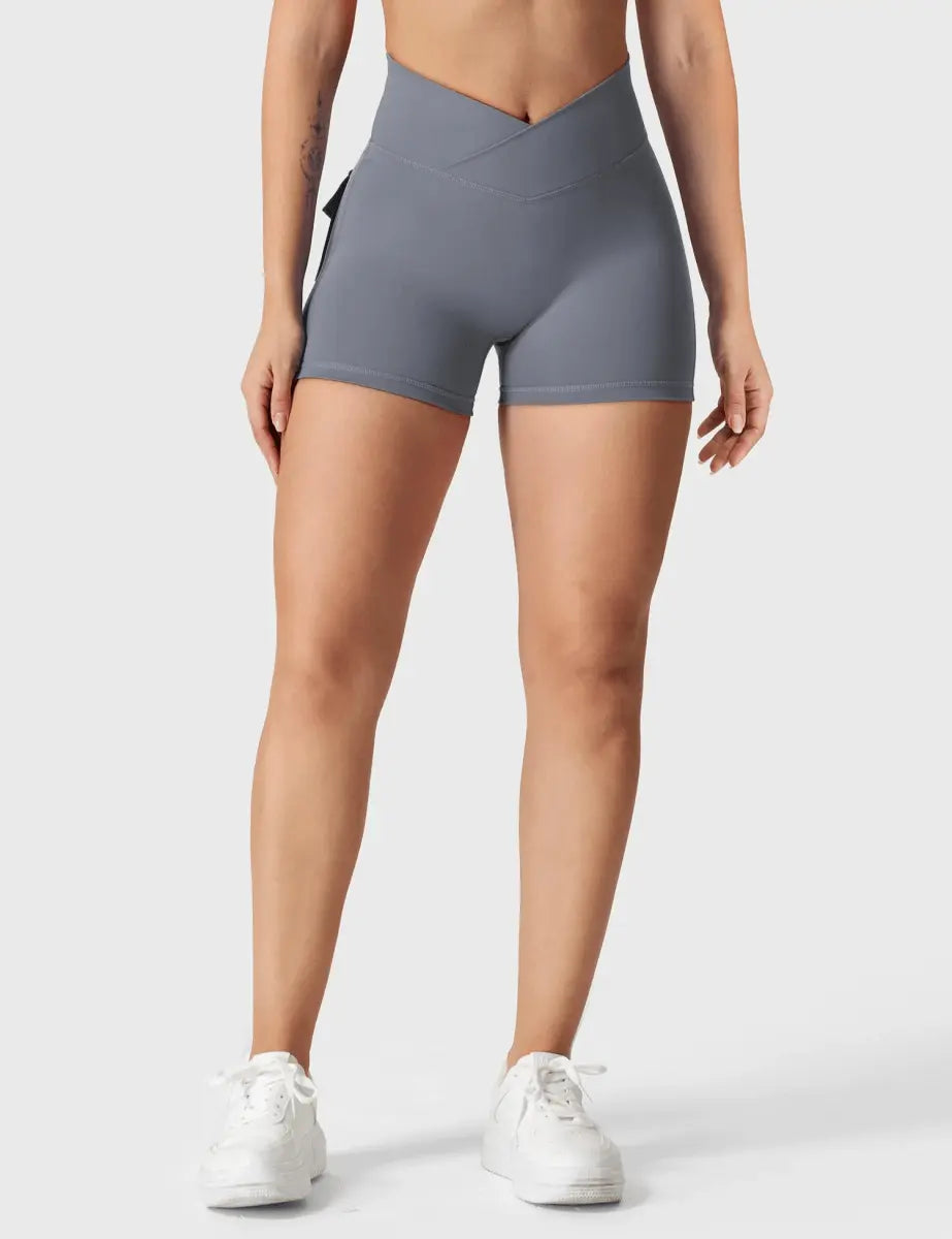 LeveFit™ MILLA-short 4,5" – Steingrau - LEVEFIT