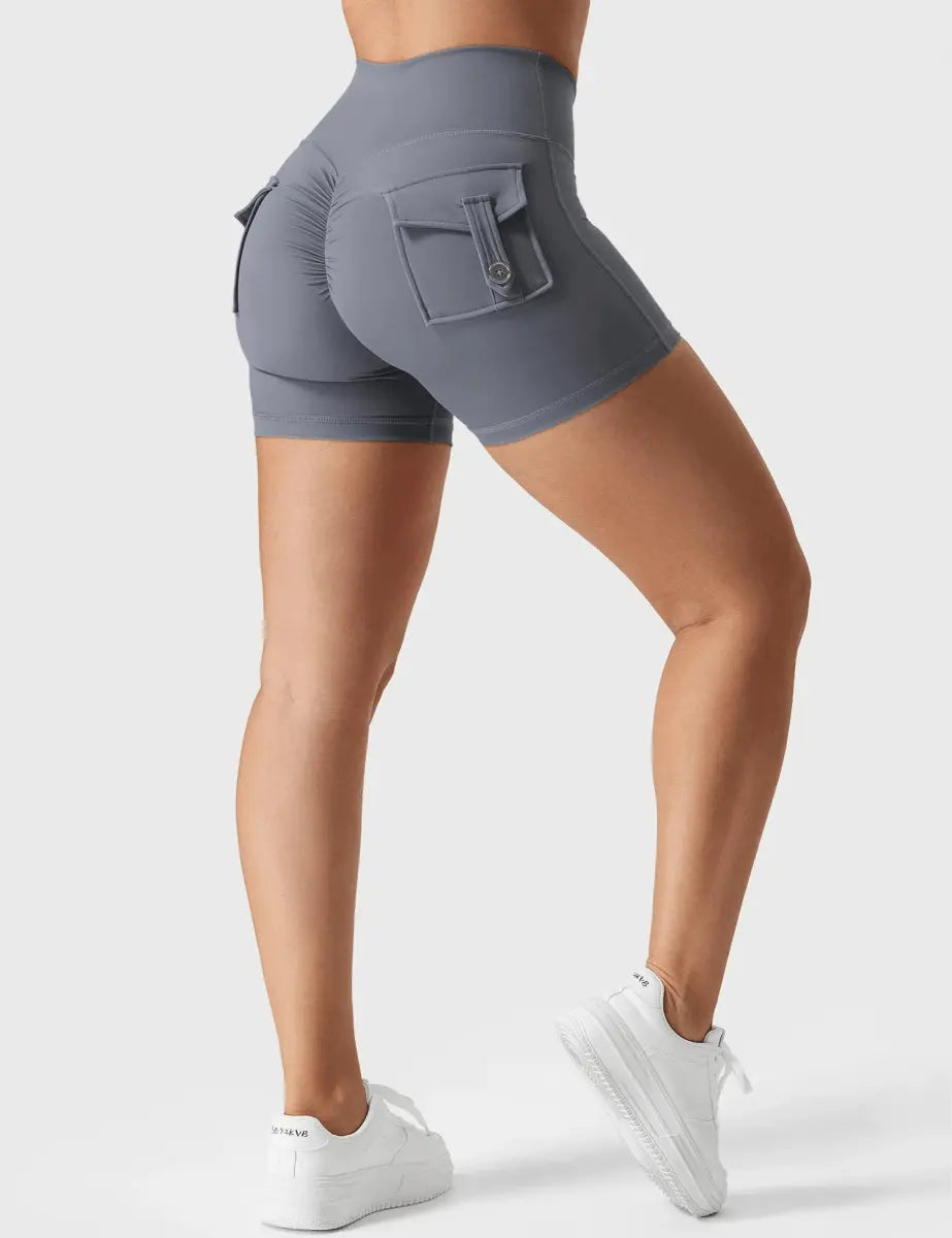 LeveFit™ MILLA-short 4,5" – Steingrau - LEVEFIT