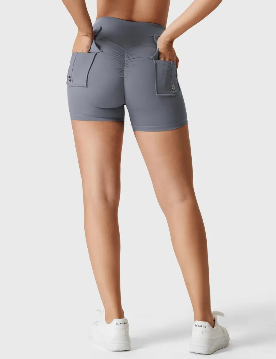 LeveFit™ MILLA-short 4,5" – Steingrau - LEVEFIT