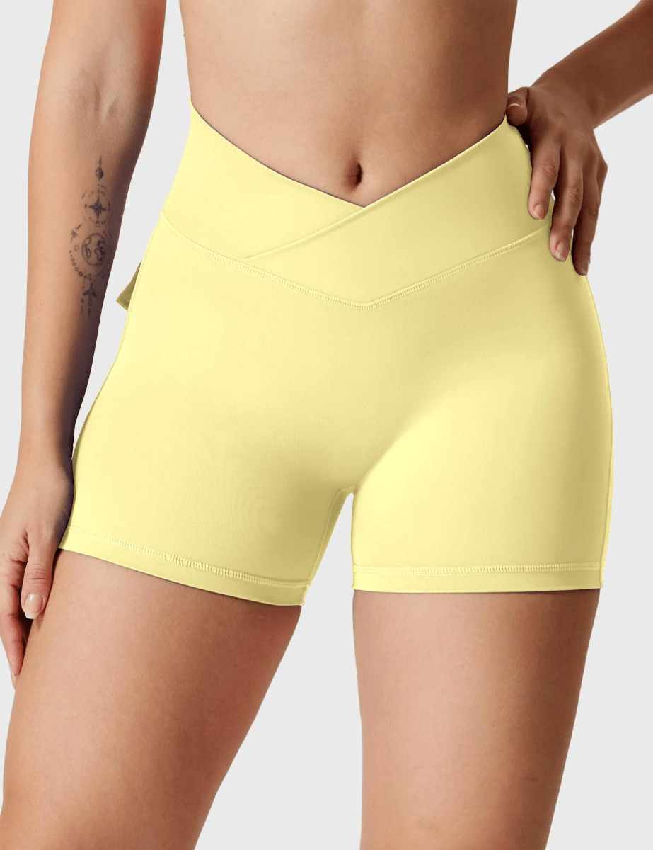 LeveFit™ MILLA Shorts 4.5" – Vanilla Yellow - LEVEFIT