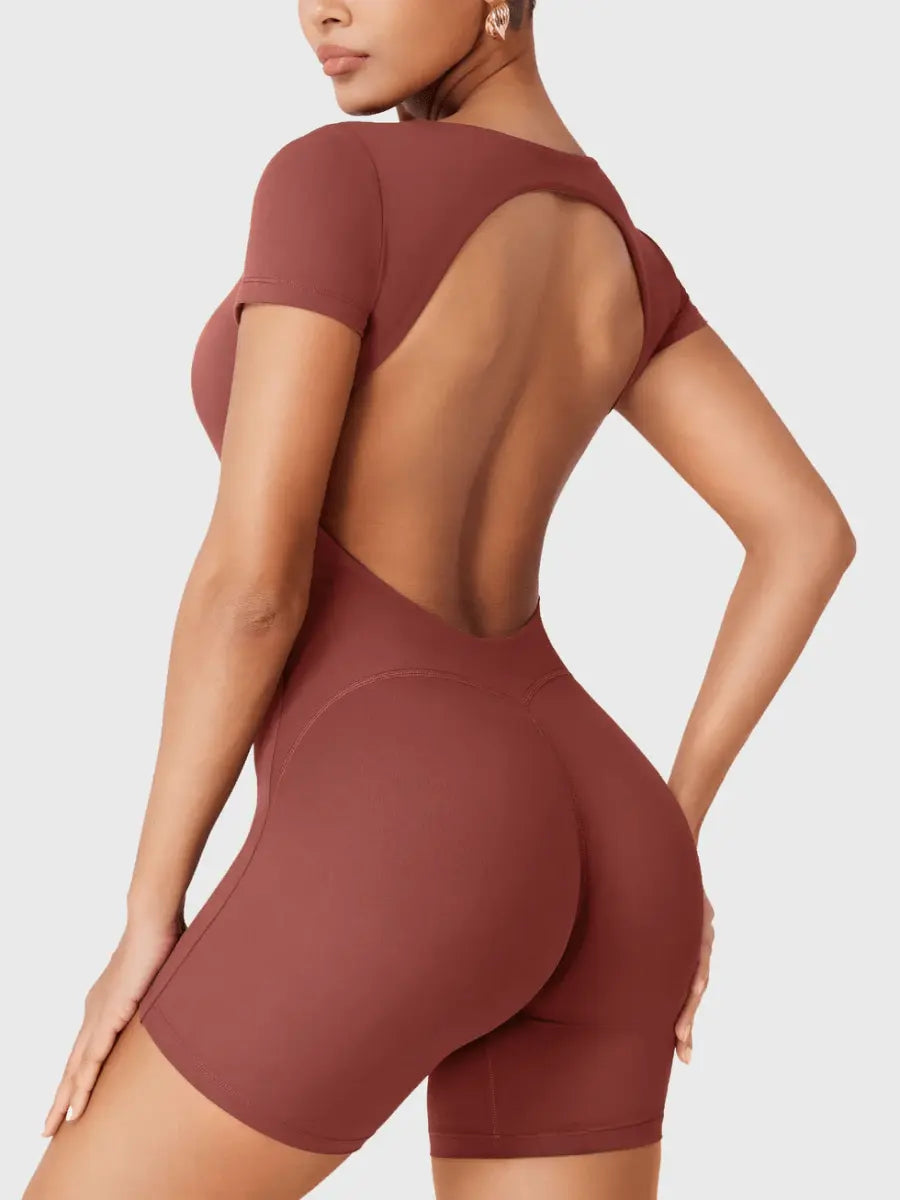 LYRA™ Softline Open Back Romper - LEVEFIT