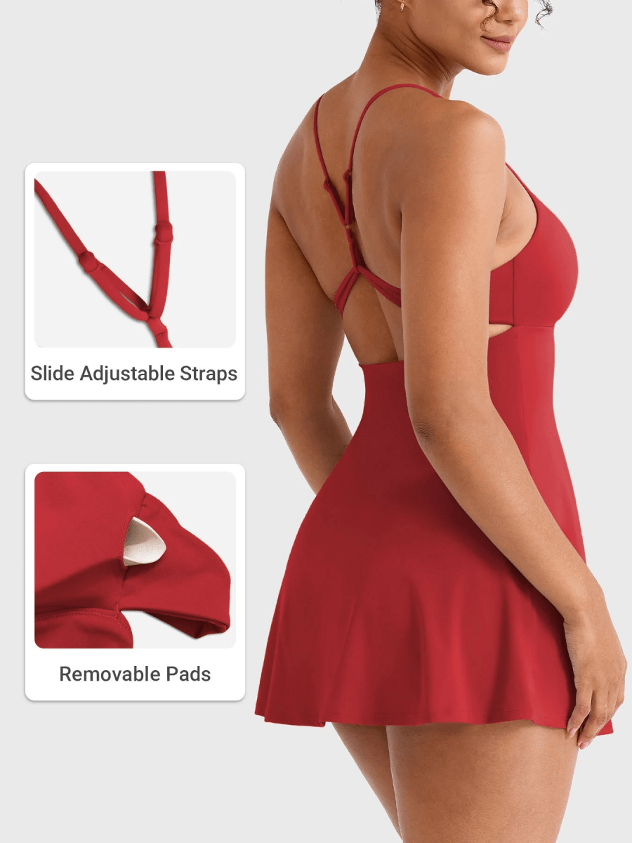 SERENA™ Open Back Court Dress - LEVEFIT