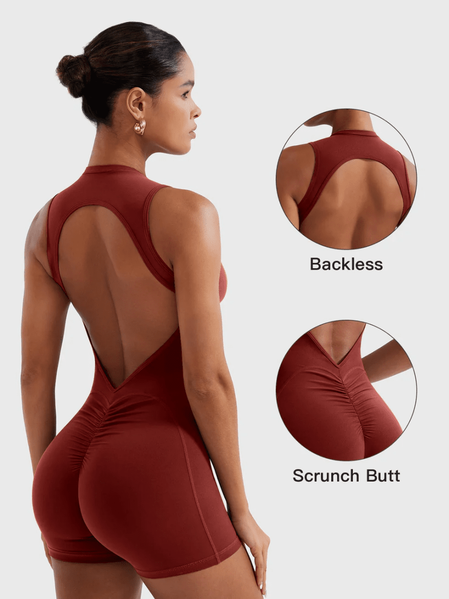 SERENE™ Softline Open Back Romper - LEVEFIT