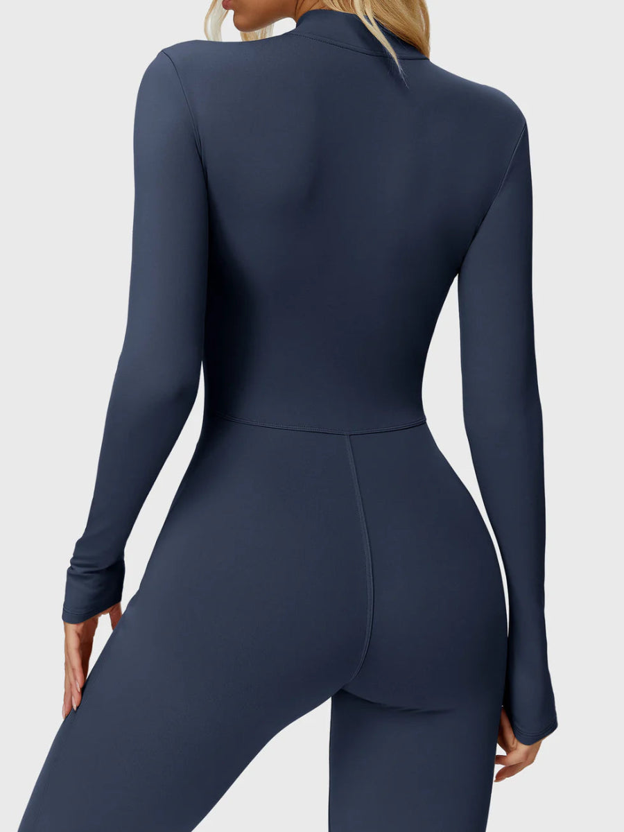 Silhouette Flare Zip Jumpsuit - LEVEFIT