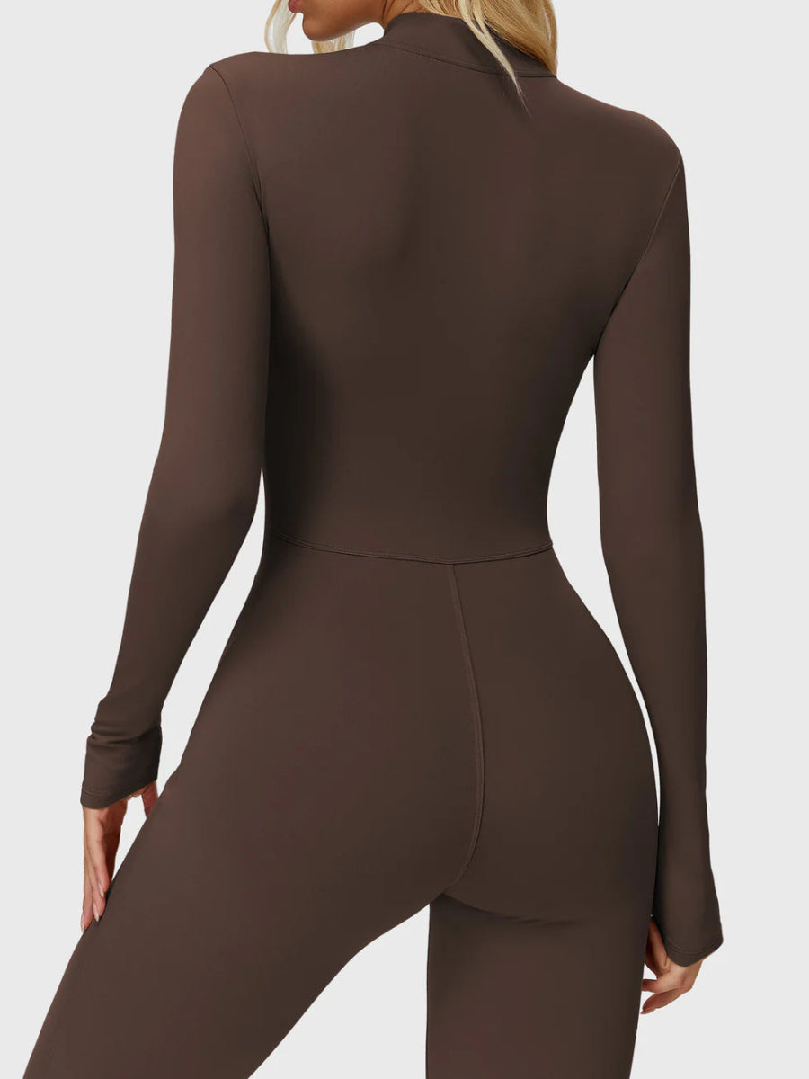 Silhouette Flare Zip Jumpsuit - LEVEFIT