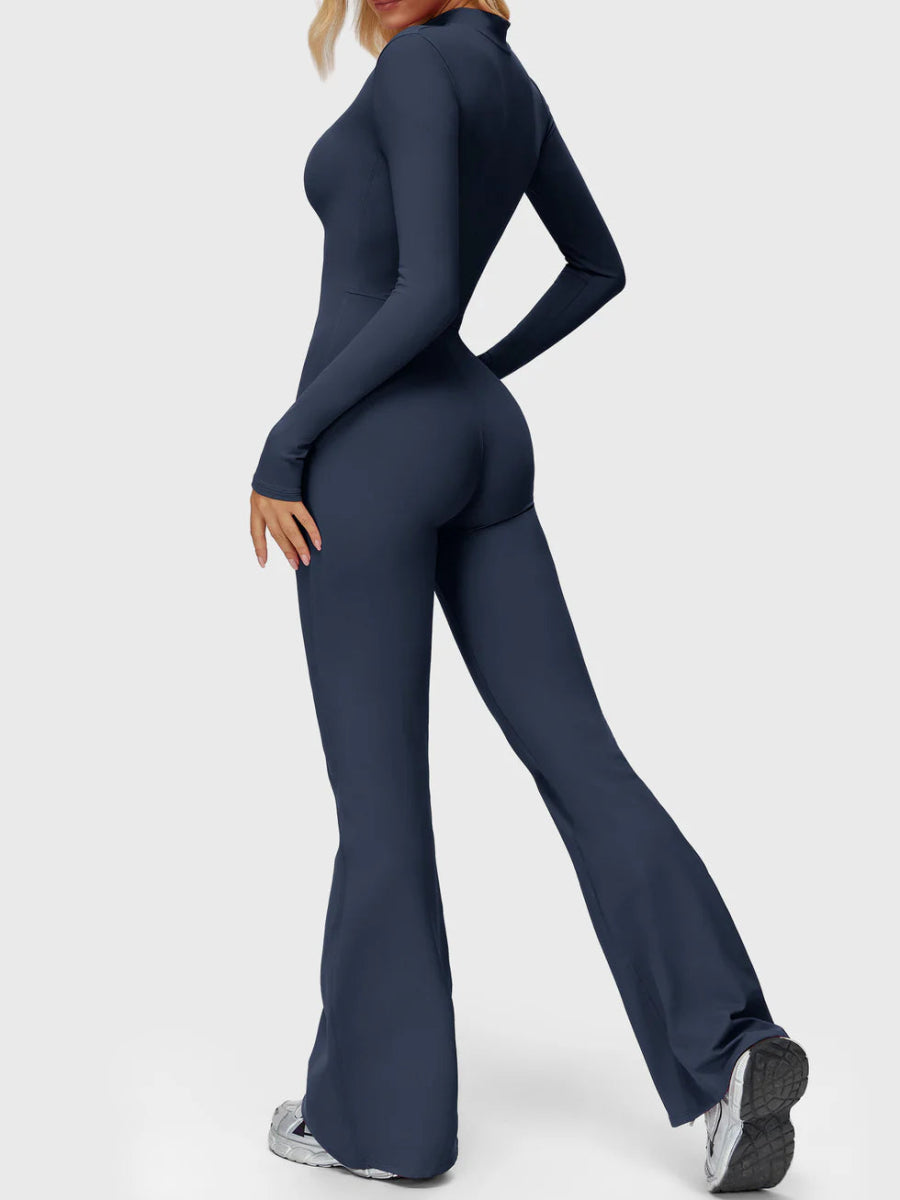 Silhouette Flare Zip Jumpsuit - LEVEFIT