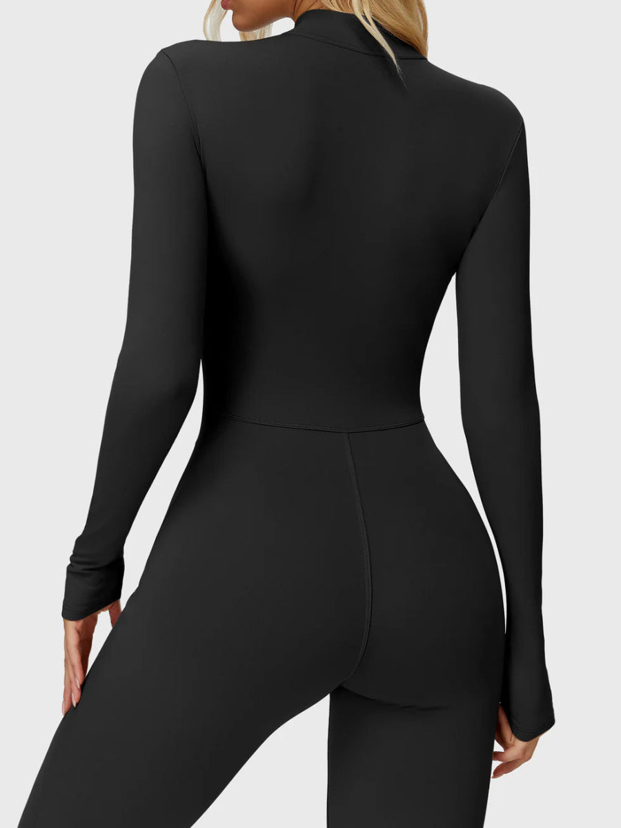 Silhouette Flare Zip Jumpsuit - LEVEFIT