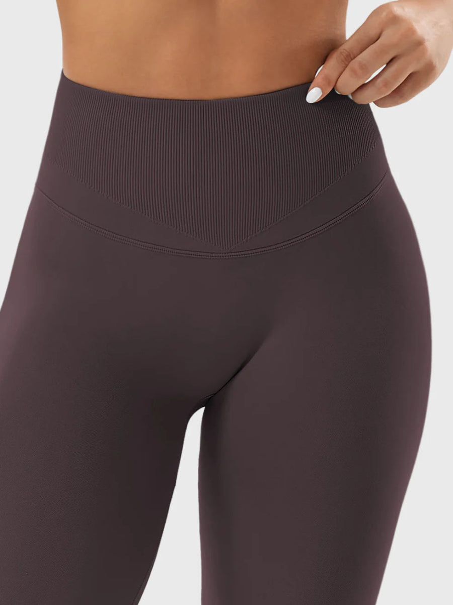 SilkFit® Seamless Sculpt Leggings – Dunkelbraun (23,6") - LEVEFIT
