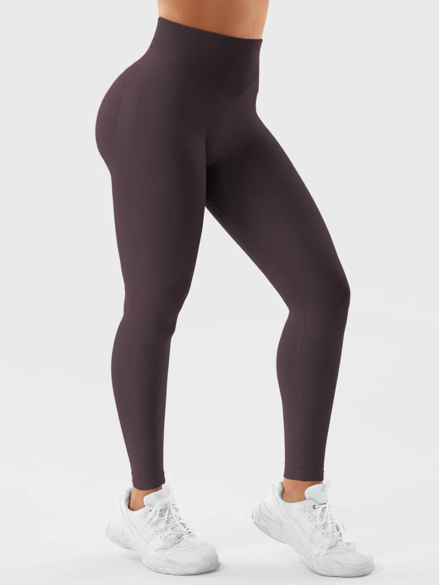 SilkFit® Seamless Sculpt Leggings – Dunkelbraun (23,6") - LEVEFIT