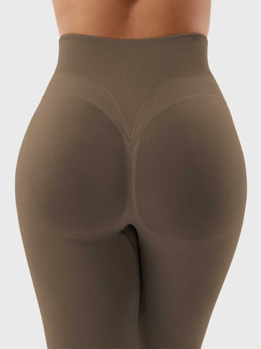 SilkFit® Seamless Sculpt Leggings – Mokkabraun (23,6") - LEVEFIT