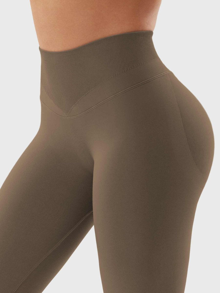SilkFit® Seamless Sculpt Leggings – Mokkabraun (23,6") - LEVEFIT