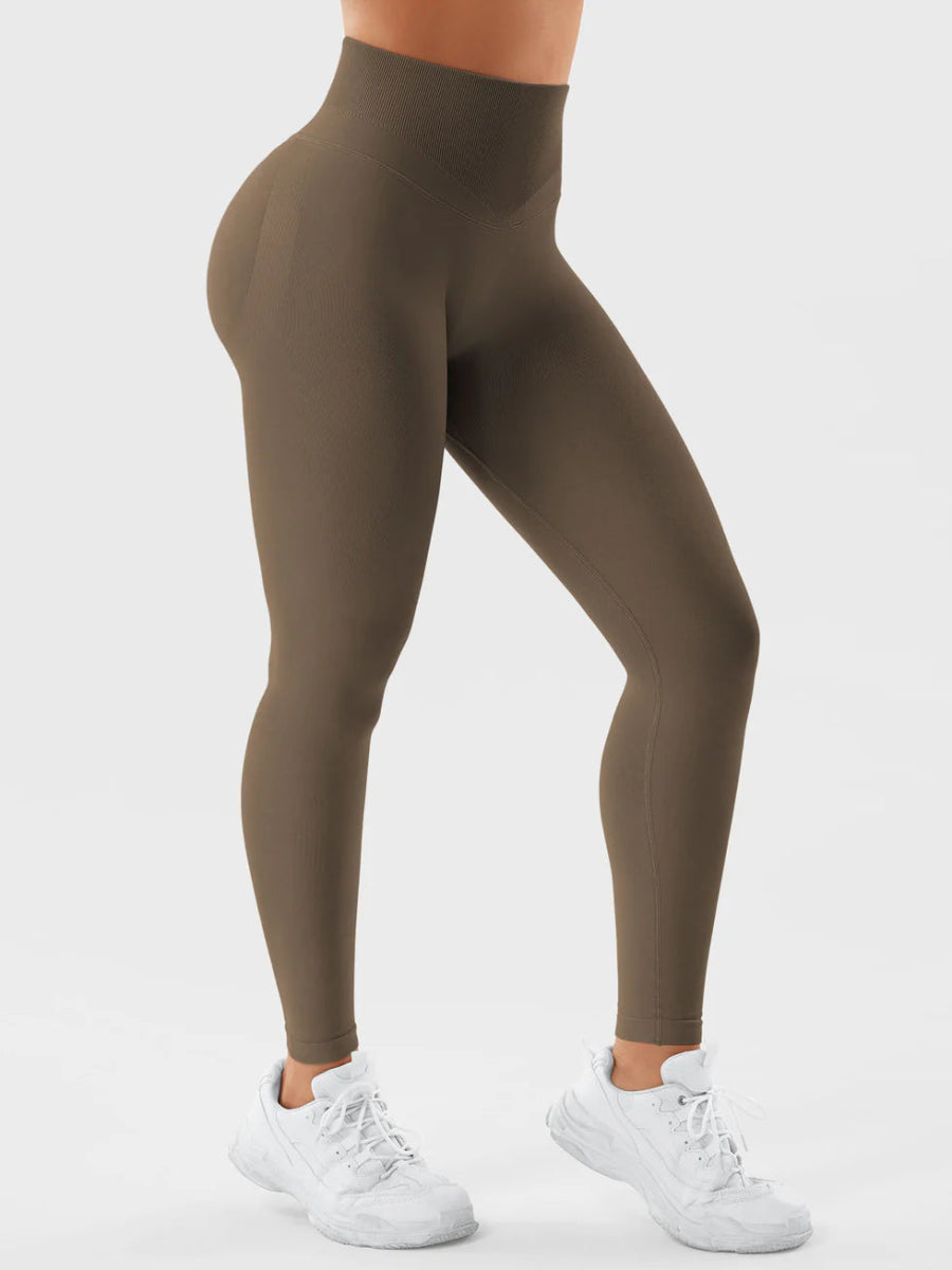 SilkFit® Seamless Sculpt Leggings – Mokkabraun (23,6") - LEVEFIT
