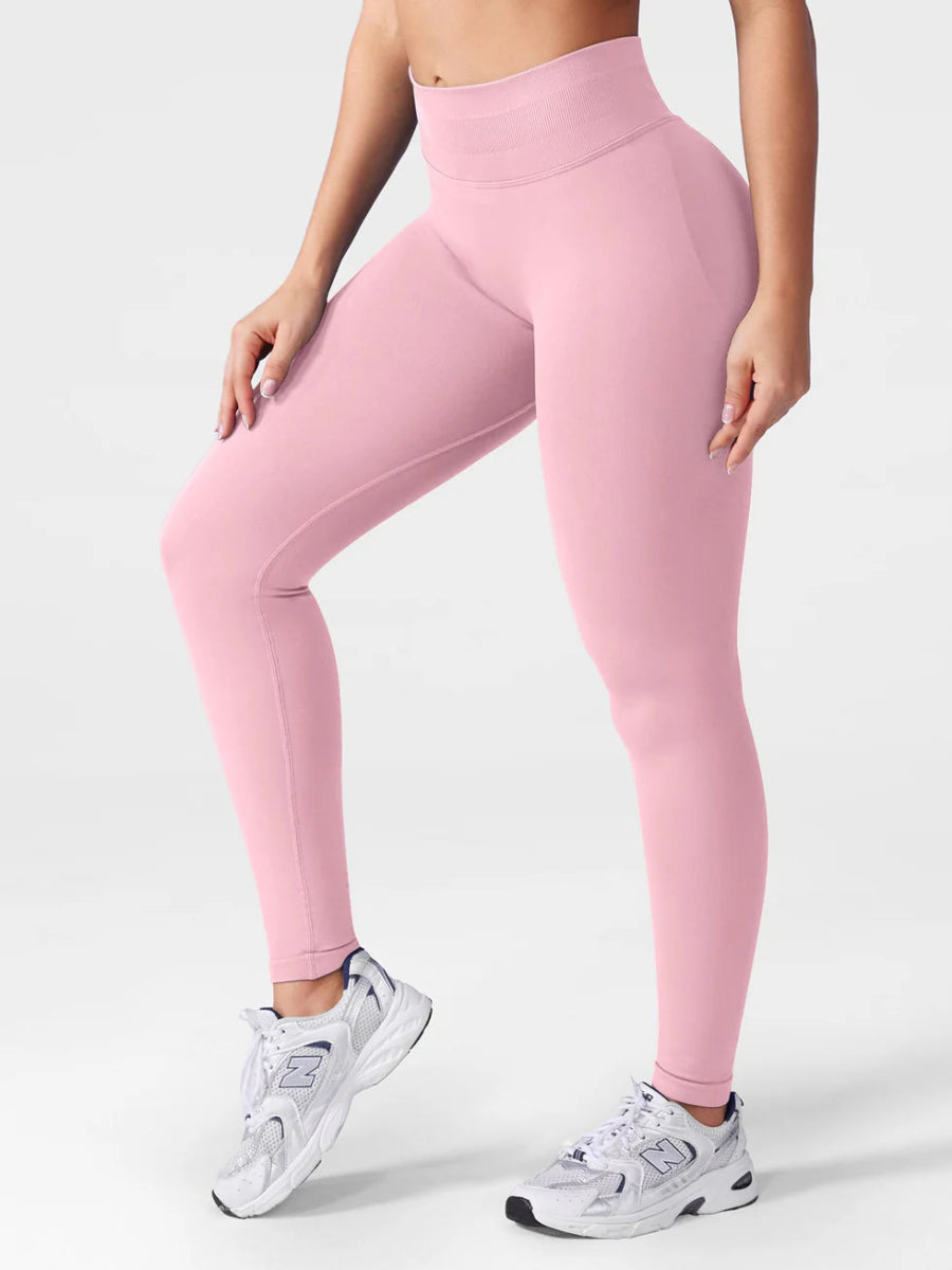 SilkFit® Seamless Sculpt Leggings – Rosé Blush (23,6") - LEVEFIT