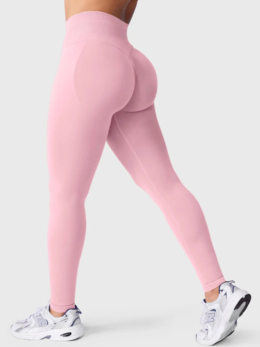 SilkFit® Seamless Sculpt Leggings – Rosé Blush (23,6") - LEVEFIT