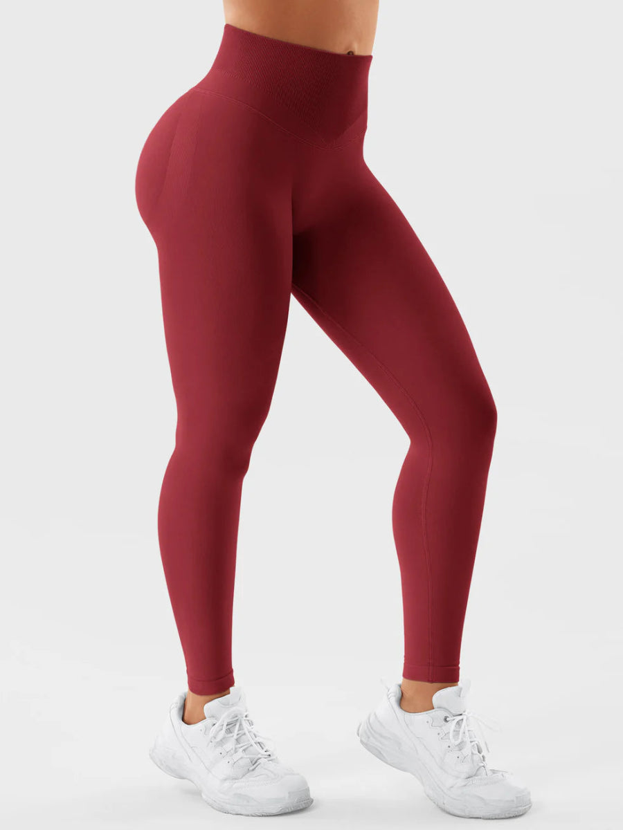 SilkFit® Seamless Sculpt Leggings – Scharlachrot (23,6") - LEVEFIT