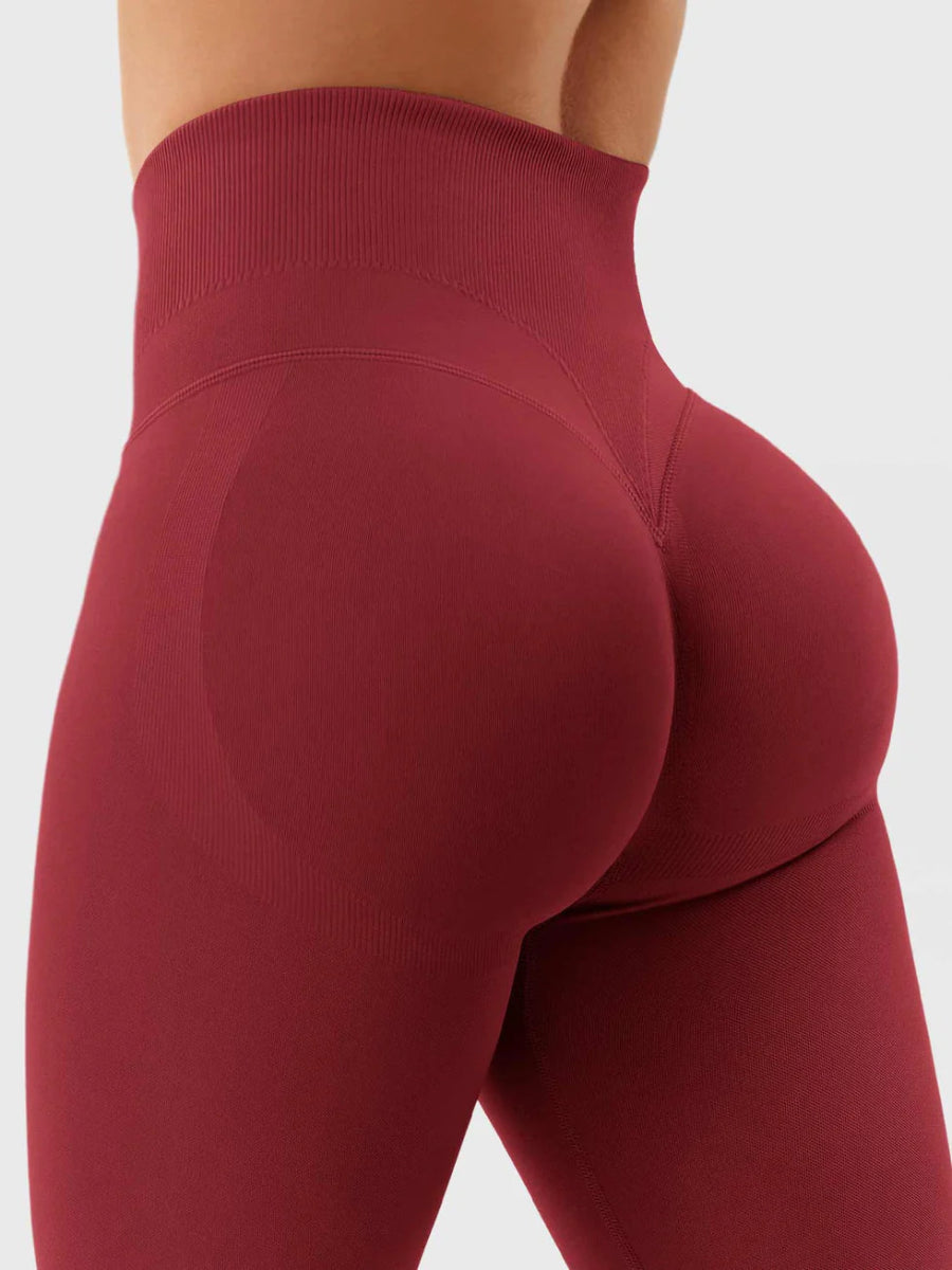 SilkFit® Seamless Sculpt Leggings – Scharlachrot (23,6") - LEVEFIT
